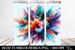 colorful watercolor splash | 20 oz Tumbler Product Image 2