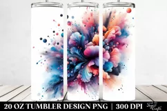 Colorful Watercolor Splash | 20 oz Tumbler Product Image 2