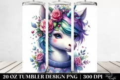 Baby Unicorn with Floral Wreath Product Image 2