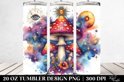 Magical Celestial Mushroom Sublimation Clipart Product Image 2