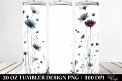 Centered Watercolor Wild Flowers | 20 oz Tumbler Product Image 2
