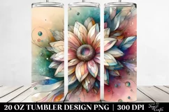 Floral Wreath Gerbera, Transparent 20 Oz Tumbler Product Image 2