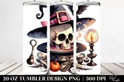 Funny Halloween Skull Clipart 20 Oz Tumbler Product Image 2