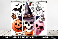 Funny Halloween Skull Clipart 20 Oz Tumbler Product Image 2