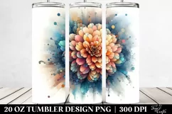 Floral Marigold, Transparent 20 Oz Tumbler Product Image 2
