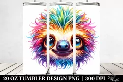Layered Cute Baby Sloth Crazy Eyes Tumbler Product Image 2