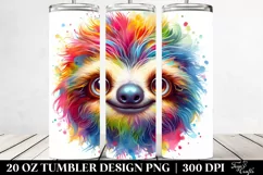 Layered Cute Baby Sloth Crazy Eyes Tumbler Product Image 2