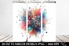 Colorful Watercolor Particles with Foil | 20 oz Tumbler Product Image 2