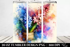 Abstract Pastel Stained Hyacinth 20 Oz Tumbler Product Image 2