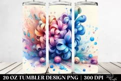 Abstract Pastel Stained Hyacinth 20 Oz Tumbler Product Image 2