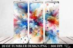 Colorful Watercolor Particles | 20 oz Tumbler Product Image 2