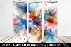 Colorful Watercolor Particles | 20 oz Tumbler Product Image 2
