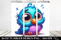 Cute Baby Pigeon Sleeping | 20 Oz Tumbler Product Image 2