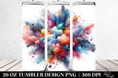 Colorful Watercolor Particles | 20 oz Tumbler Product Image 2