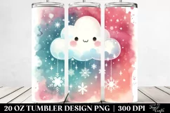 Vibrant Cloud with Snowflakes | 20 Oz Tumbler Product Image 2