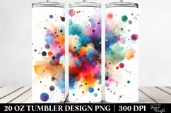 Colorful Watercolor Particles | 20 oz Tumbler Product Image 2