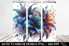 Abstract Shiny Lobelia | 20 oz Tumbler Product Image 2