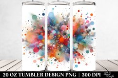 Colorful Watercolor Particles | 20 oz Tumbler Product Image 2