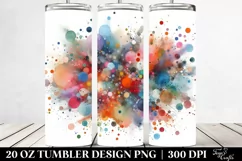 Colorful Watercolor Particles | 20 oz Tumbler Product Image 2