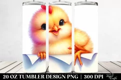 Colorful Baby Chicken Smiling | 20 Oz Tumbler Product Image 2