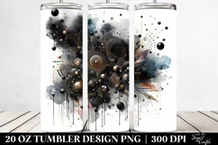 Colorful Black Watercolor Background | 20 oz Tumbler Product Image 2