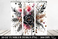 Colorful Black Watercolor Background | 20 oz Tumbler Product Image 2
