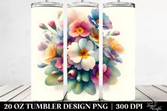 Colorful Primrose Bouquet | 20 Oz Tumbler Product Image 2