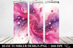 Colorful Magenta Gliterry Background | 20 oz Tumbler Product Image 2