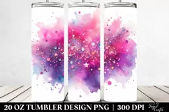 Colorful Magenta Gliterry Background | 20 oz Tumbler Product Image 2