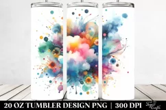 Colorful Watercolor Splash | 20 Oz Tumbler Product Image 2