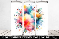 Colorful Watercolor Splash | 20 Oz Tumbler Product Image 2