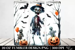 Watercolor Zombie Clipart, Transparent 20 Oz Tumbler Product Image 2
