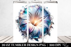 Abstract Shiny Morning Glory Watercolor Tumbler Product Image 2