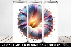 Abstract Shiny Morning Glory Watercolor Tumbler Product Image 2