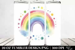 Colorful Pastel Rainbow Whimsical Flowers Baby Macaw | 20 Oz Product Image 2