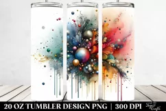 Colorful Watercolor Particles | 20 oz Tumbler Product Image 2