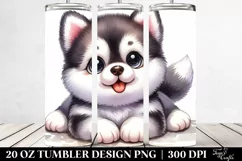 Expressive Baby Siberian Husky | 20 oz Tumbler Product Image 2