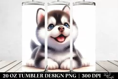 Expressive Baby Siberian Husky | 20 oz Tumbler Product Image 2