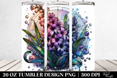 Detailed Hyacinth Tumbler Design | 20 Oz Tumbler Product Image 2