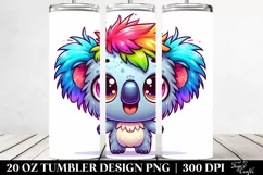 Crazy Small Baby Koala Cartoon Colorful | 20 Oz Tumbler Product Image 2