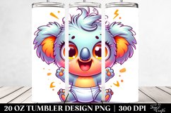 Crazy Small Baby Koala Cartoon Colorful | 20 Oz Tumbler Product Image 2