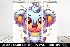Crazy Small Baby Koala Cartoon Colorful | 20 Oz Tumbler Product Image 2