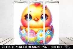 Smiling Baby Chicken in Car PNG Product Image 2