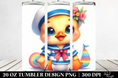 Small Baby Duckling Sailor Suit Watercolor | 20 Oz Tumbler Product Image 2