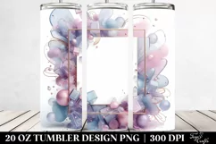 Abstract Pastel Lilac Clipart 20 Oz Tumbler Product Image 2