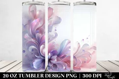 Abstract Pastel Lilac Clipart, Transparent 20 Oz Tumbler Product Image 2