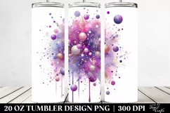 Colorful Purple Watercolor Particles with Glitery Texture | Product Image 2