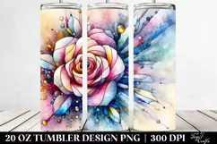 Abstract Rose Tumbler | 20 oz Tumbler Product Image 2
