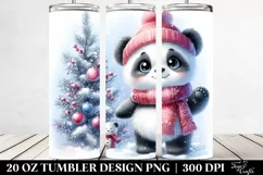 Cute Baby Panda Made Christmas Tree, High-Res 20 Oz Tumbler Product Image 2