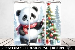 Cute Baby Panda Decorates Christmas Tree, 20 Oz Tumbler Product Image 2
